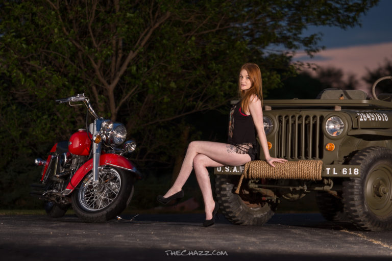 Alyssa the Harley and the Jeep