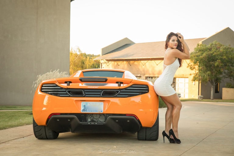 Laura with the Nova, Chevelle, and MP4-12C!
