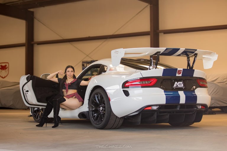 Mandi with the Aventador and Viper