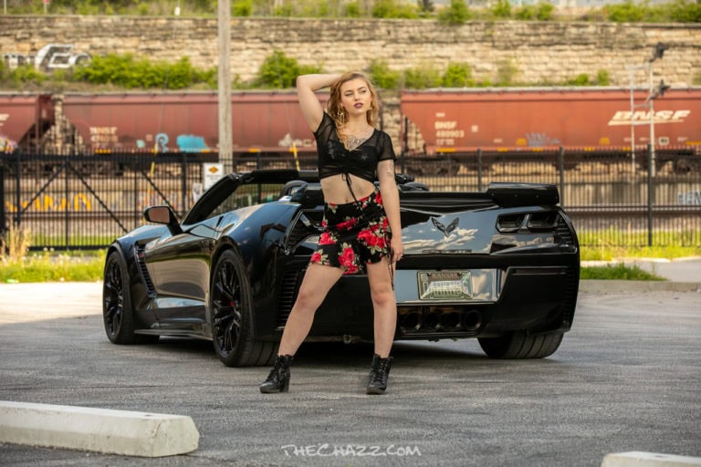Lyndsey and the C7 Vette