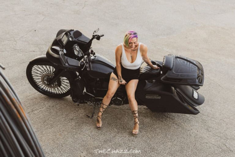 Leslee and the Harley