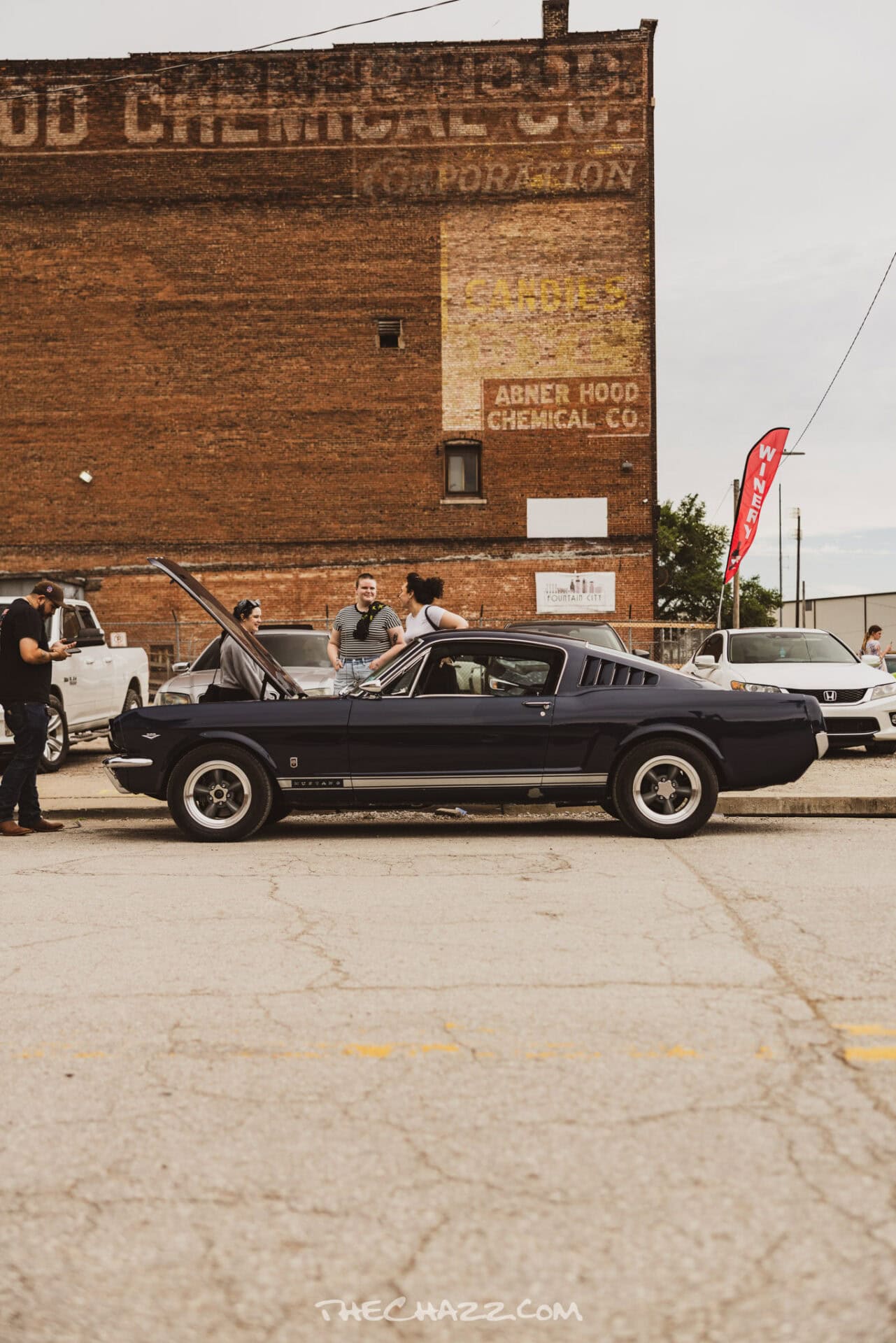A Sound Garage at the Sound Garage car meet in the Kansas City Westbottoms.
