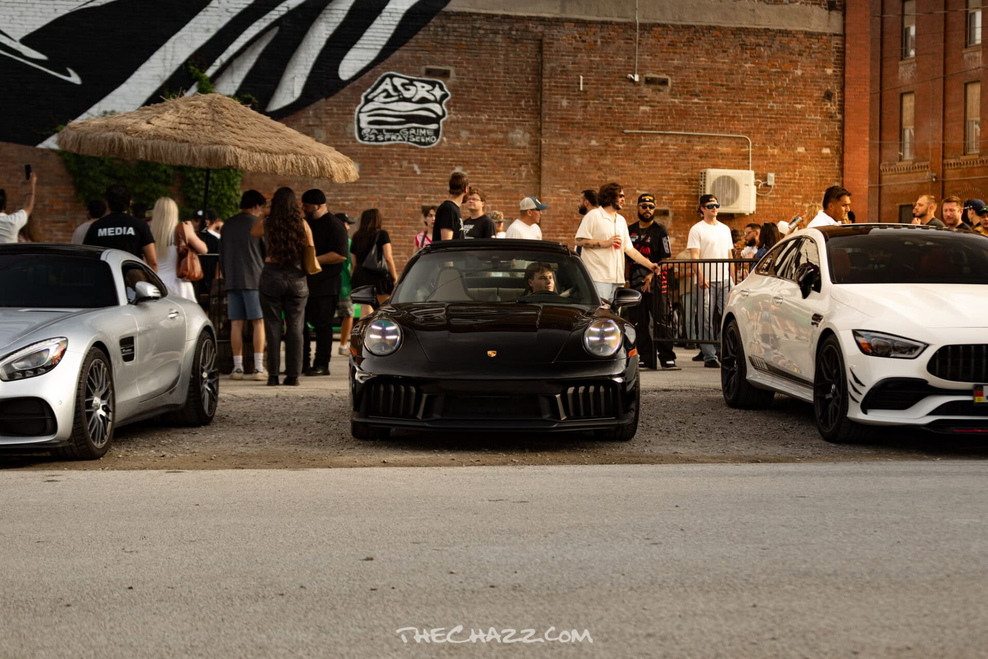 A Sound Garage at the Sound Garage car meet in the Kansas City Westbottoms.